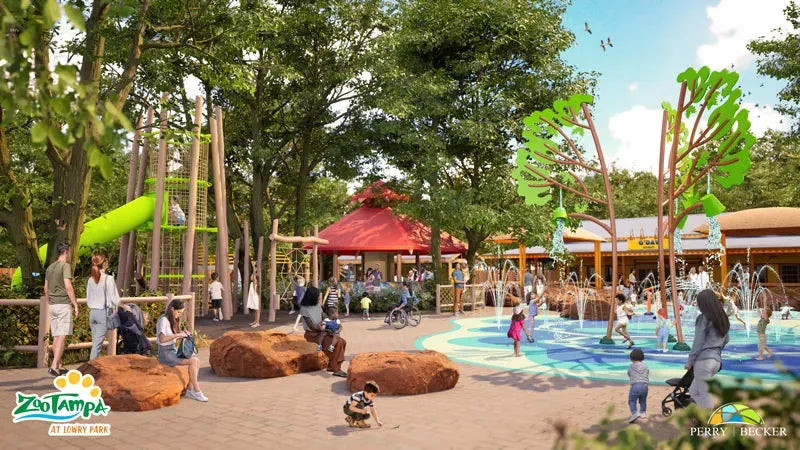 Tampa ZooQuarium has fun splash park for kids to run through